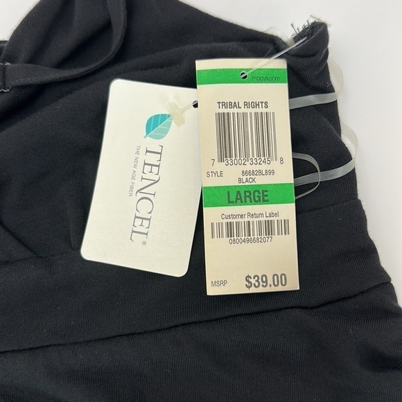 INC Black Ruffled Surplice 100% Tencel Cami Tank Top L Soft Moisture Wicking - Picture 7 of 12